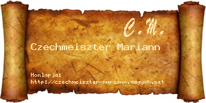 Czechmeiszter Mariann névjegykártya