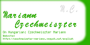 mariann czechmeiszter business card